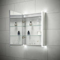 Illuminated Mirror Cabinet with Audio and a Demister in Brushed Chrome