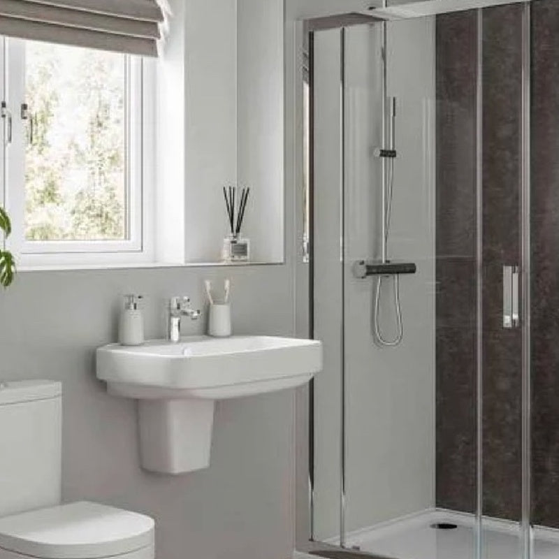 Installed Bathroom Package with a New Circuit in Matt White