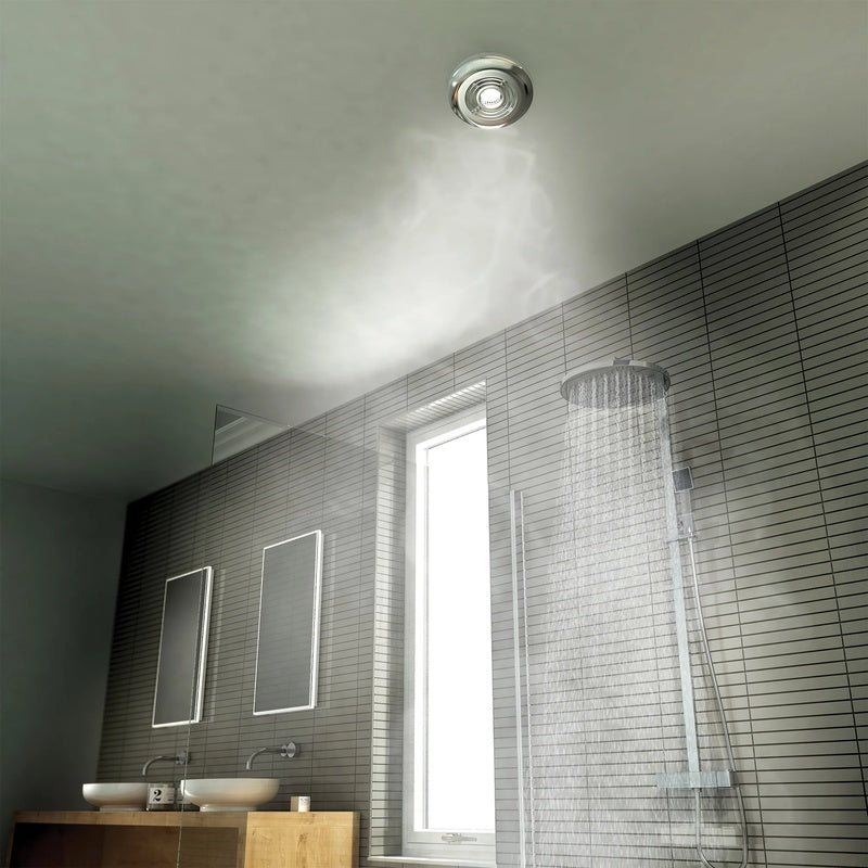 Installed Bathroom Package with an Extractor Fan in Brushed Chrome