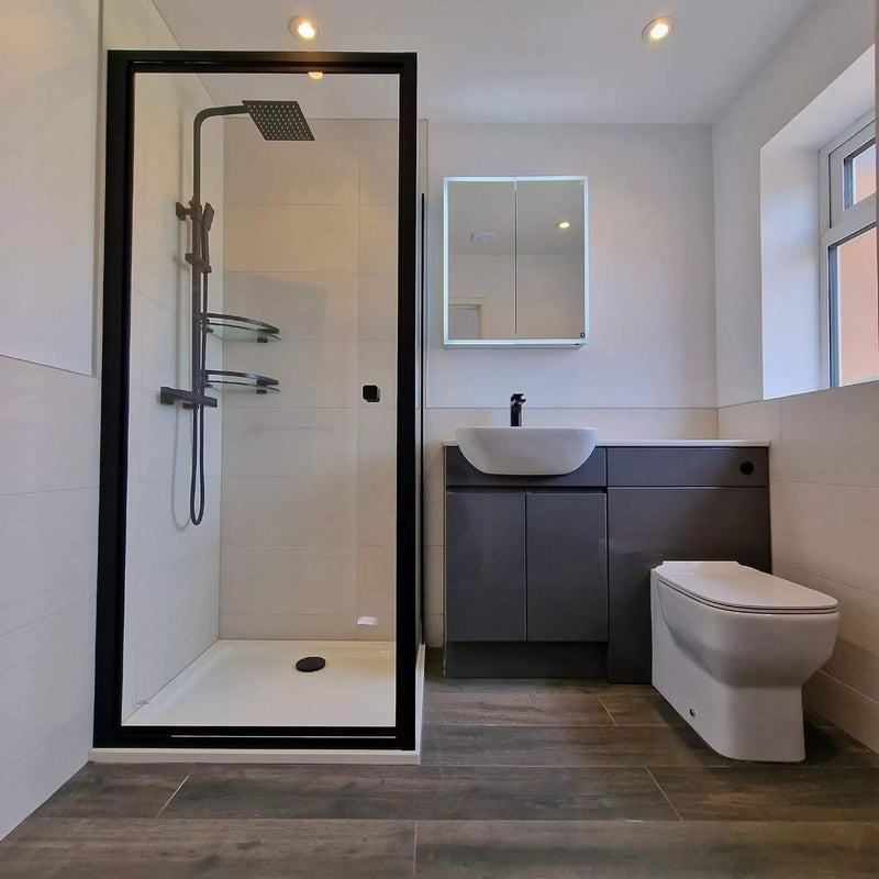 Installed Circadian Bathroom Package in Matt Black