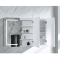 Installed Mirror Cabinet and Lighting Package in Matt White