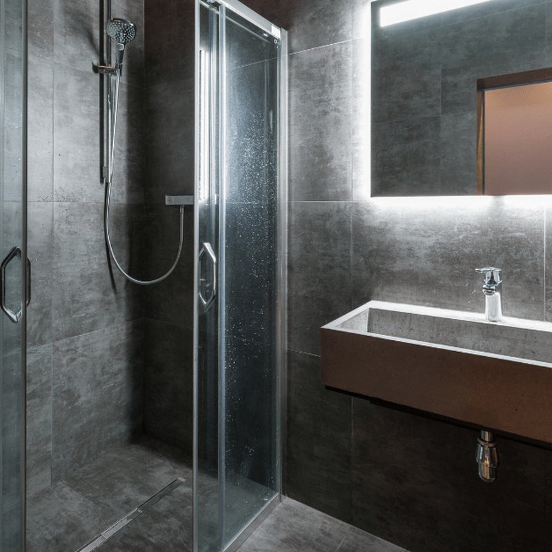 Installed Wet Room Lighting Package in Matt Black
