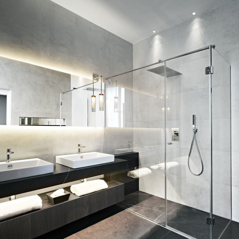 Installed Wet Room Lighting Package in Matt White