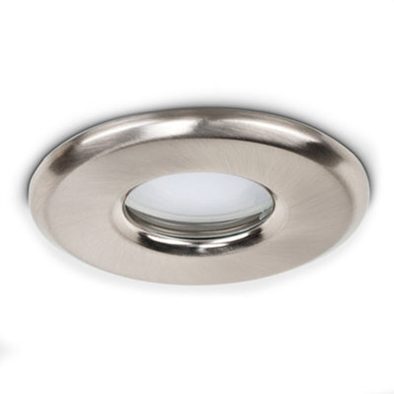 Large IP65 Ceiling Light at 400mm in Brushed Chrome