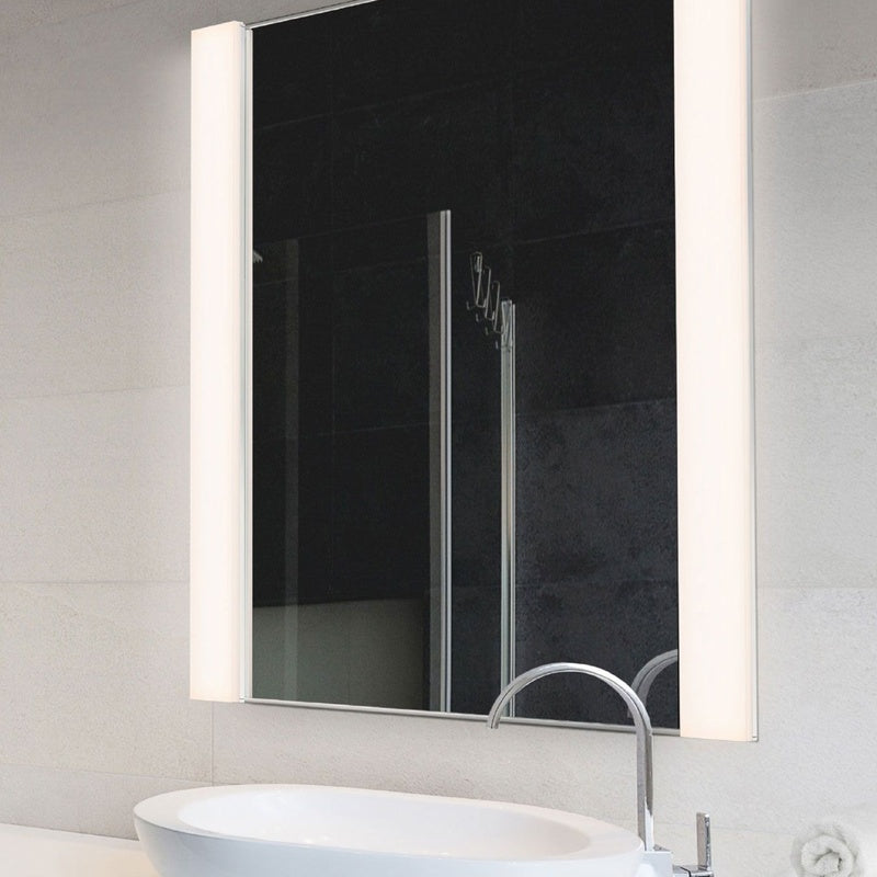Mirror Lighting Kit with a Vertical Pair in Matt White