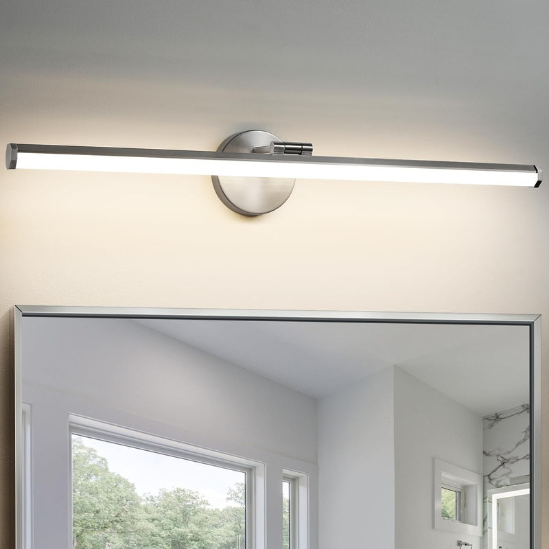 Over Mirror Light with a Motion Sensor in Brushed Chrome