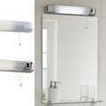 Over Mirror Light with a Shaver Socket in Brushed Chrome