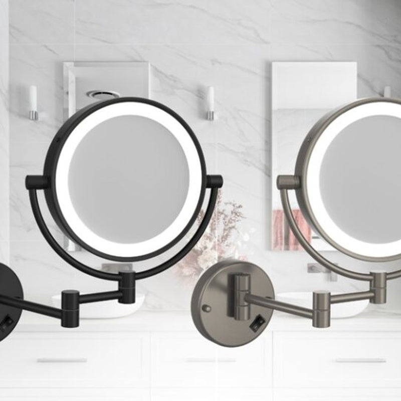 Pair of Vertical Mirror Lights in Matt Black
