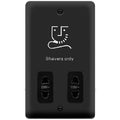 Recessed Shaver Socket in Matt Black