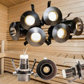 Sauna Lighting Package in Brushed Chrome