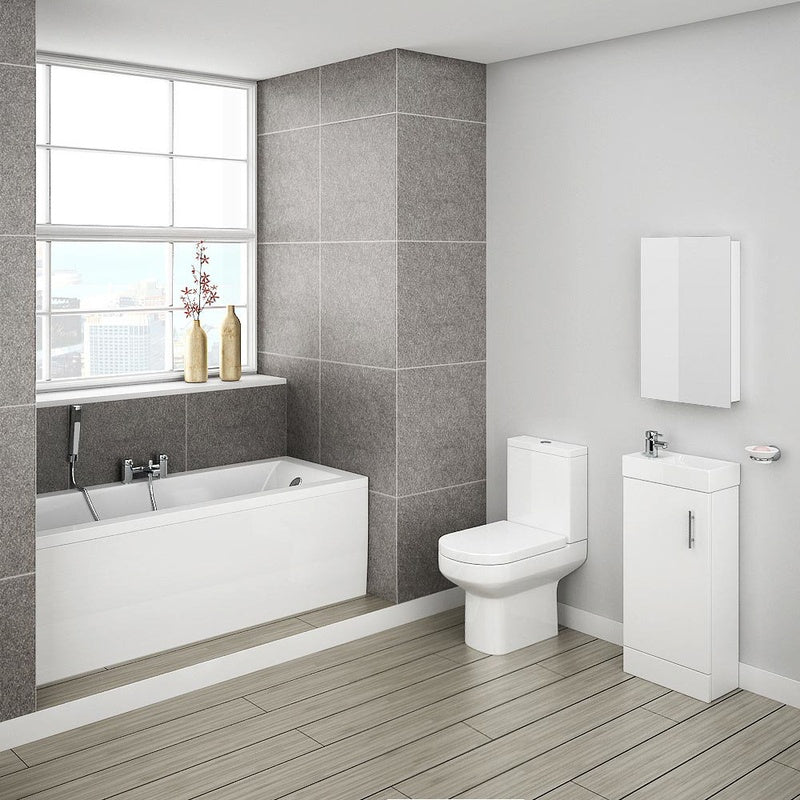 Serviced Apartment Bathroom Package for Six Units in Matt White