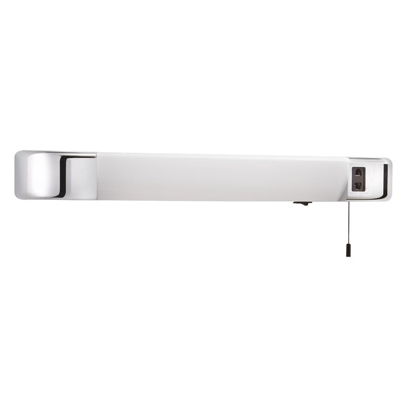 Shaver Socket with a Light and a Pull Cord in Polished Chrome