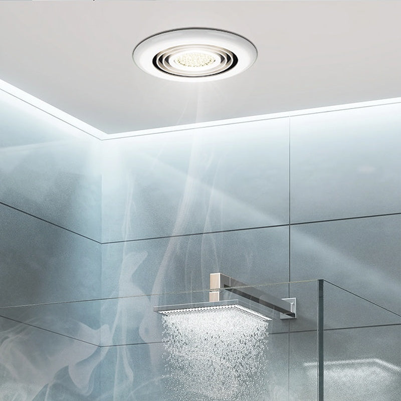 Shower Extractor Fan with an IP65 Light in Matt White