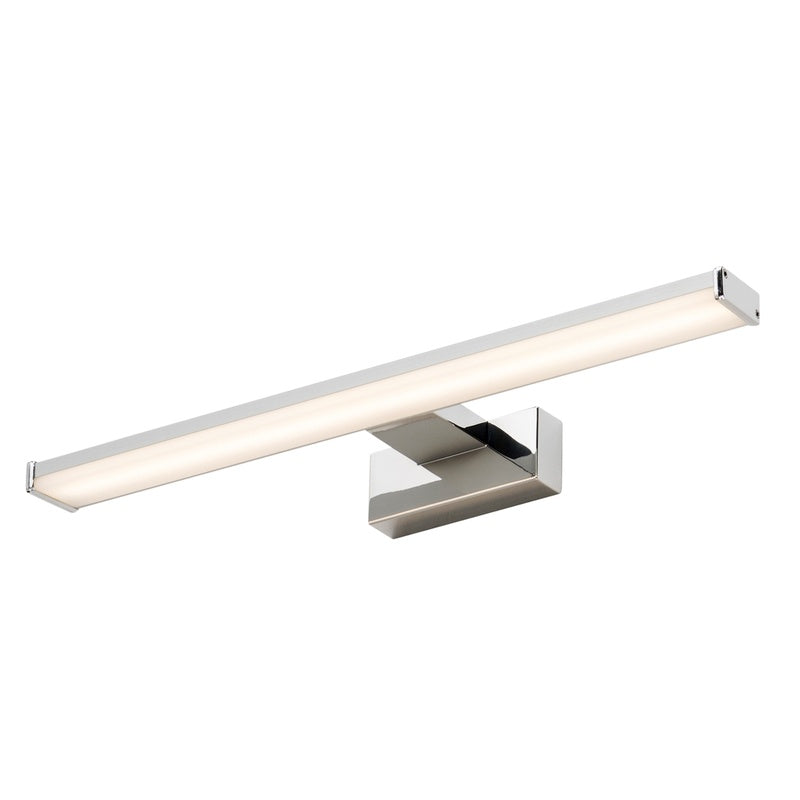 Slim Over Mirror Light at 15mm Deep in Brushed Chrome