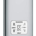 Slim Profile Shaver Socket in Polished Chrome