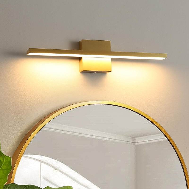 Tunable Over Mirror Light Bar in Brushed Brass