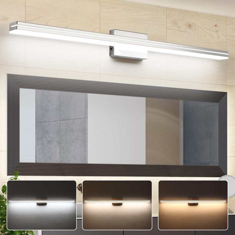 Tunable Over Mirror Light Bar in Brushed Chrome