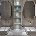 Two Basin Lighting Kit in Matt White