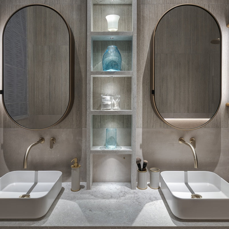 Two Basin Lighting Kit in Matt White