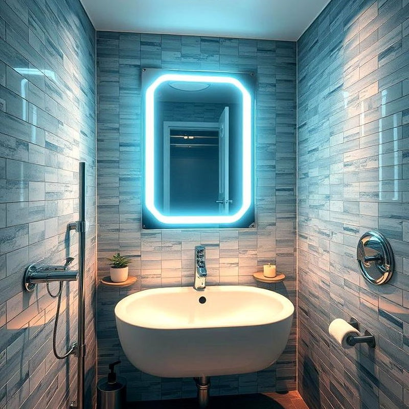 Wet Room Lighting Package with an Extract System in Brushed Stainless