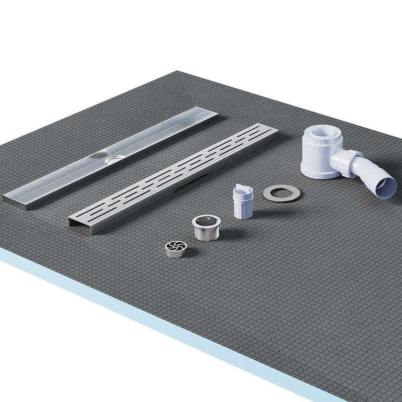 Wet Room Starter Kit with Two IP65 Fittings in Brushed Chrome